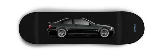 BMW E46 M3 Black Skateboard Skate Deck art for decoration and display